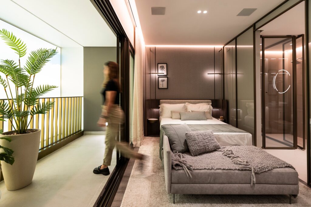 Apartamento decorado Lange 34m² para a GT Building, executado pela Lago Engenharia