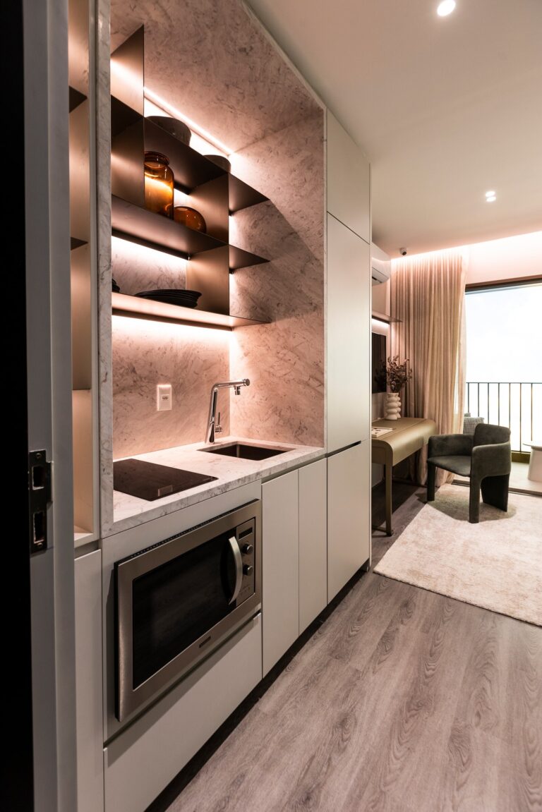 Apartamento decorado Lange 34m² - Lago Engenharia